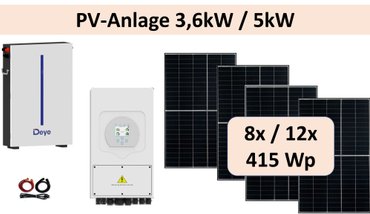 PV-Anlage 3,6kW oder 5kW