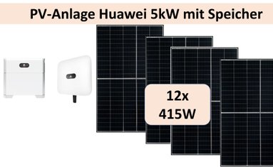 PV Anlage Huawei mit 5kWh Speicher